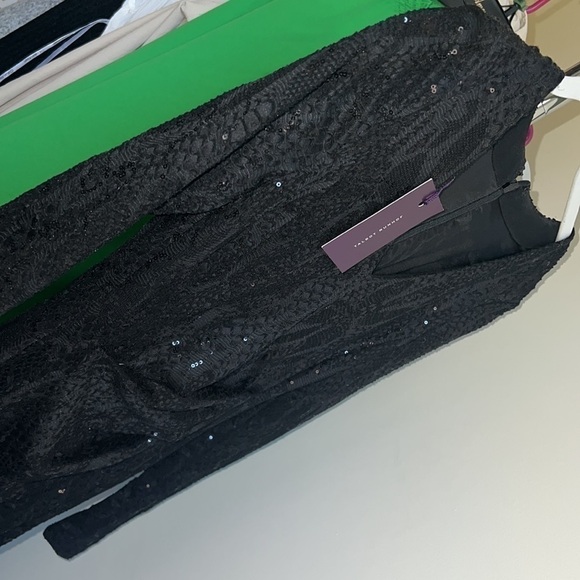 Stunning Talbot Runhof designer gown dress size 6 women’s black sequin NWT - Picture 2 of 5